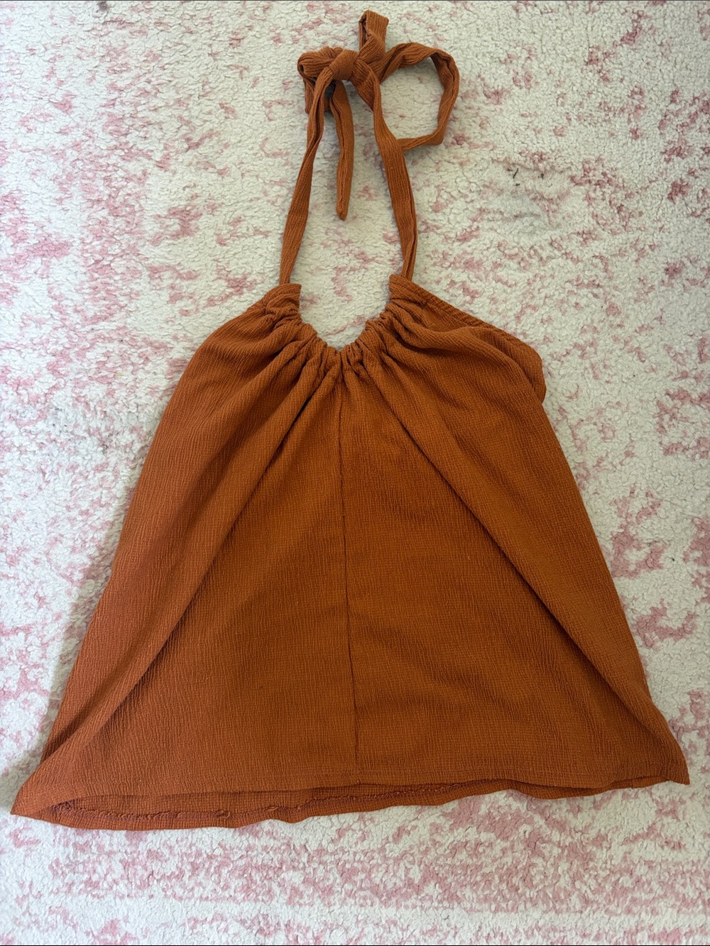 vestique Rust Tie-Neck Halter Top